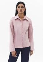 Bayan Pembe Slim-Fit Gömlek