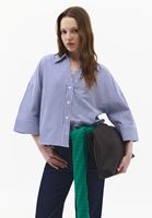 Bayan Çok Renkli Çizgili Oversize Gömlek