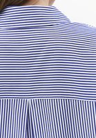 Bayan Çok Renkli Çizgili Oversize Gömlek