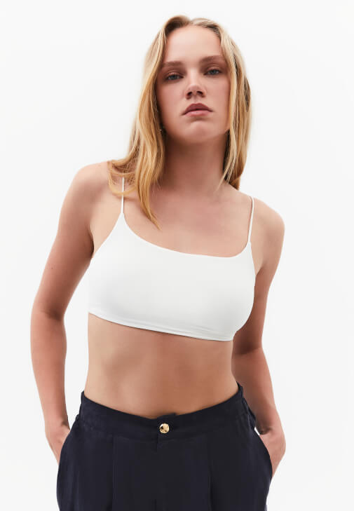 Askılı Bralet ve Tencel Pantolon Kombini