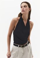 Bayan Siyah Degaje Yaka Bluz