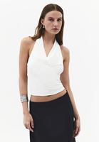 Bayan Bej Degaje Yaka Bluz