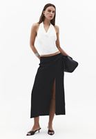 Bayan Bej Degaje Yaka Bluz