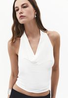 Bayan Bej Degaje Yaka Bluz