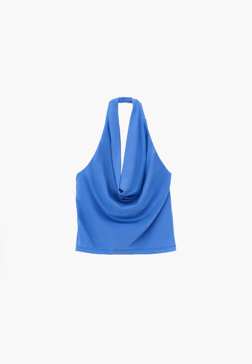 Bluz ve Barrel-Fit Denim Kombini