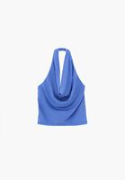 Bayan Mavi Degaje Yaka Bluz