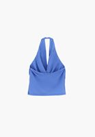 Bayan Mavi Degaje Yaka Bluz