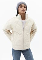 Bayan Bej Loose-Fit Kapitoneli Mont