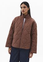 Bayan Kahverengi Loose-Fit Kapitoneli Mont