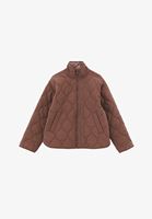 Bayan Kahverengi Loose-Fit Kapitoneli Mont