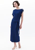 Triko Uzun Elbise ve Topuklu Terlik Kombini