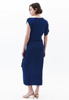 Triko Uzun Elbise ve Topuklu Terlik Kombini