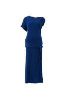 Triko Uzun Elbise ve Topuklu Terlik Kombini