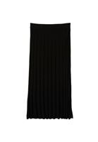 Bayan Siyah Pileli Midi Etek