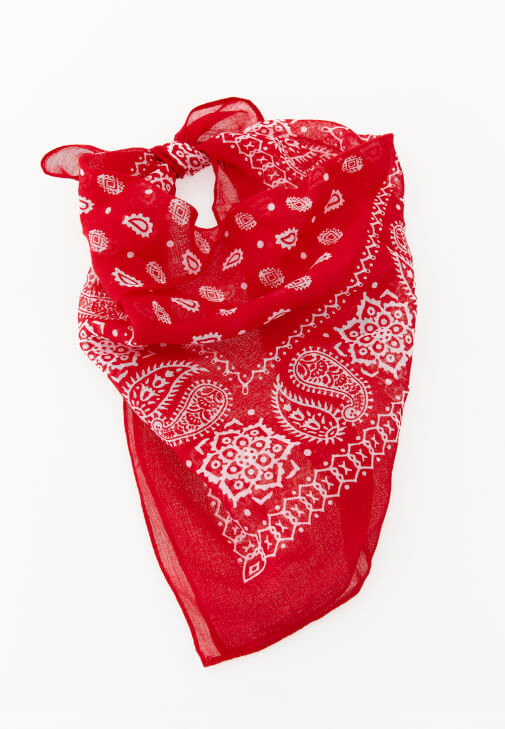 Kırmızı Desenli Fular