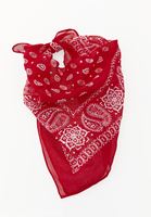 Bayan Kırmızı Desenli Fular