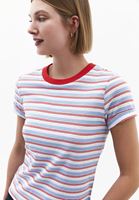 Bayan Çok Renkli Pamuklu Sıfır Yaka Tişört