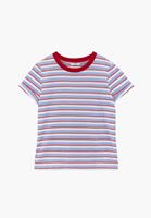 Bayan Çok Renkli Pamuklu Sıfır Yaka Tişört