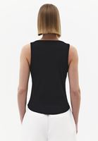 Bayan Siyah Düğme Detaylı Atlet