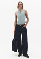 Bayan Yeşil Düğme Detaylı Atlet