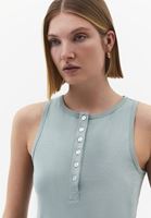 Bayan Yeşil Düğme Detaylı Atlet