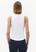 Bayan Beyaz Düğme Detaylı Atlet