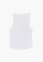 Bayan Beyaz Düğme Detaylı Atlet