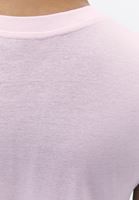 Bayan Pembe Pamuklu Sıfır Yaka Tişört