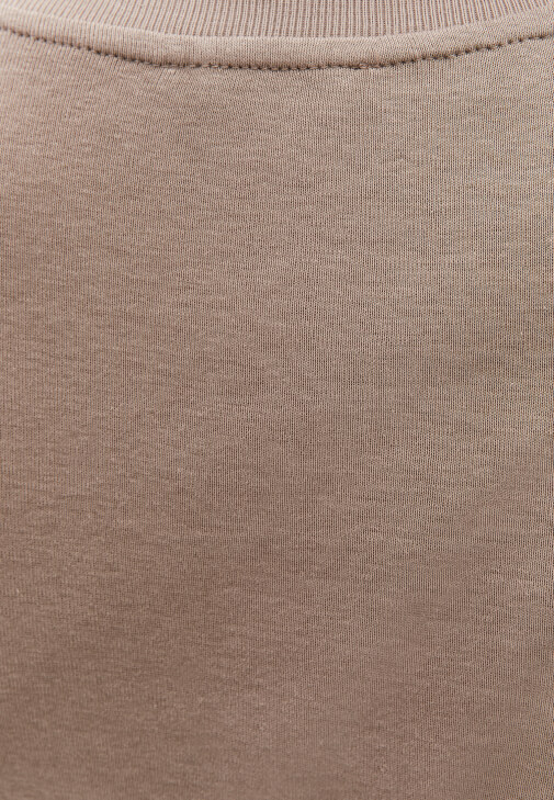 Pamuklu Sıfır Yaka Tişört - Görsel 5