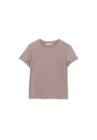 Bayan Kum Beji Pamuklu Sıfır Yaka Tişört