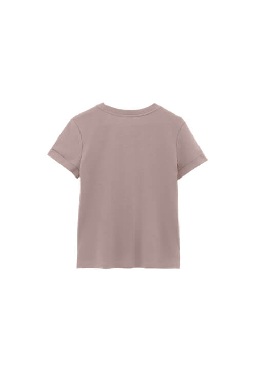 Pamuklu Sıfır Yaka Tişört - Görsel 7