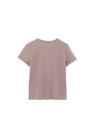 Bayan Kum Beji Pamuklu Sıfır Yaka Tişört