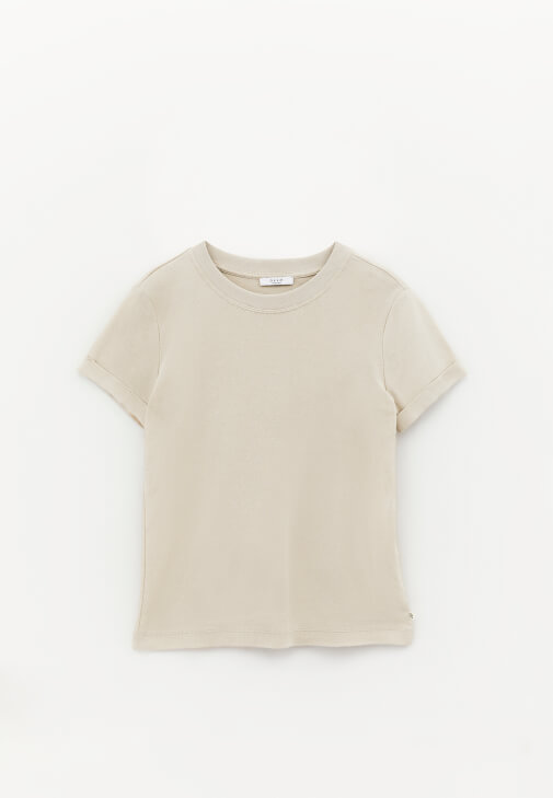 Sıfır Yaka Tişört ve Flare Pantolon Kombini