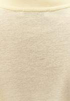 Bayan Sarı Pamuklu Sıfır Yaka Tişört