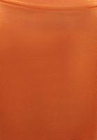 Bayan Turuncu Pamuklu Sıfır Yaka Tişört