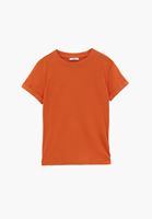 Bayan Turuncu Pamuklu Sıfır Yaka Tişört