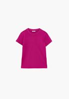 Bayan Pembe Pamuklu Sıfır Yaka Tişört