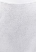 Bayan Beyaz Pamuklu Sıfır Yaka Tişört