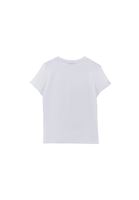 Bayan Beyaz Pamuklu Sıfır Yaka Tişört