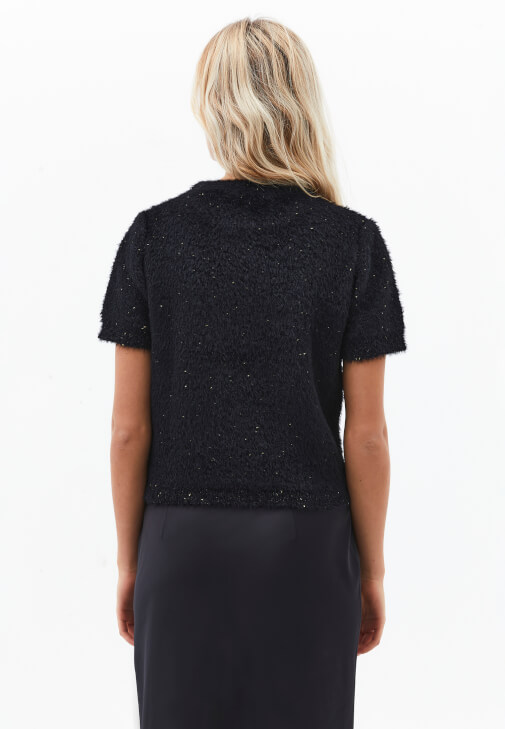 Triko Kazak ve Saten Etek Kombini