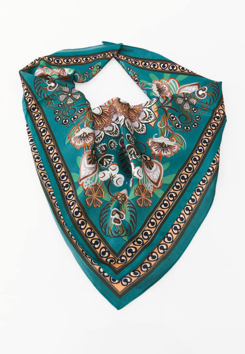 Çok Renkli Desenli Fular