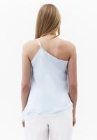 Bayan Mavi Dantel Detaylı Bluz ( TENCEL™ )