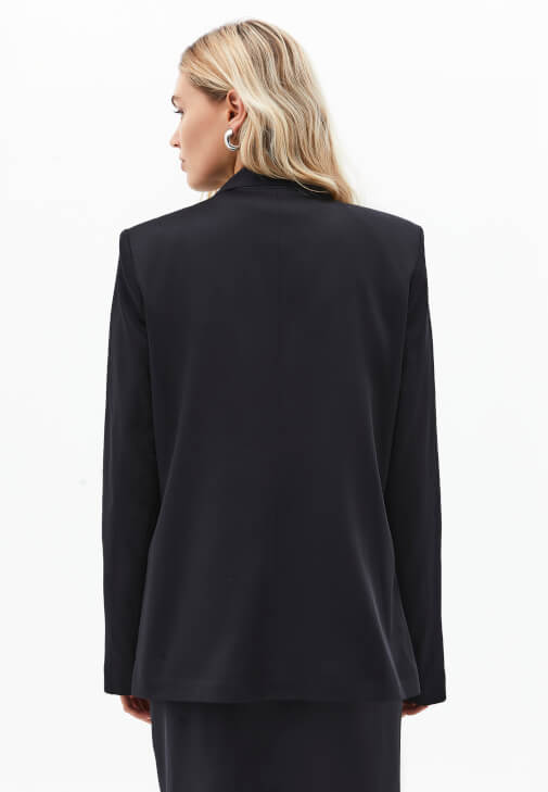 Saten Ceket ve Saten Etek Kombini