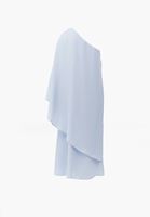 Bayan Mavi Tek Omuzlu Uzun Elbise ( TENCEL™ )