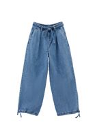 Bayan Mavi Yüksek Bel Balon Pantolon