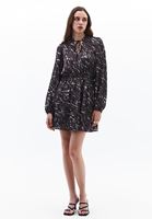 Bayan Çok Renkli Fırfır Detaylı Mini Elbise