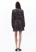 Bayan Çok Renkli Fırfır Detaylı Mini Elbise