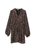 Bayan Çok Renkli Fırfır Detaylı Mini Elbise