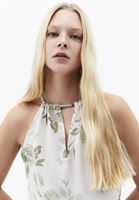 Bayan Çok Renkli Halter Yaka Uzun Elbise