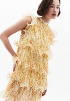 Bayan Çok Renkli Pileli Mini Elbise